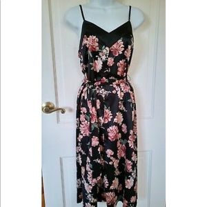 Silk Floral Midi Dress